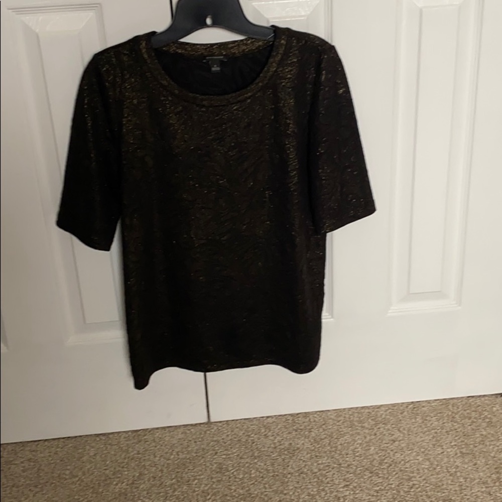 Sparkly Black and Bronze Short Sleeve Tee